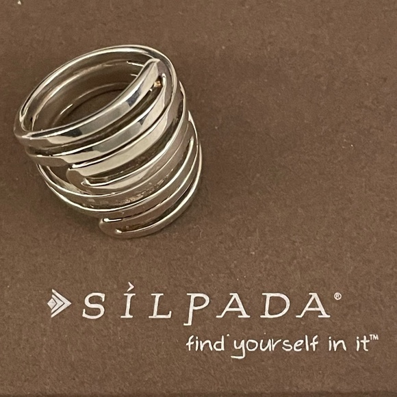 Silpada 925 Sterling Silver Maze Ring Size 8 - Picture 1 of 4